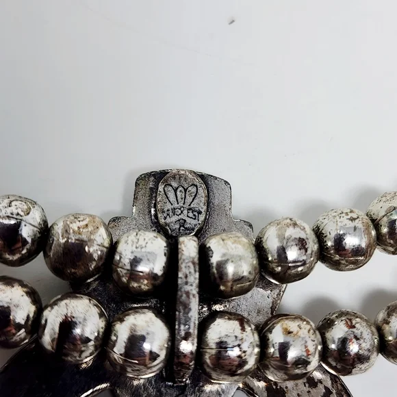 Vintage Sancrest Southwestern Squash Blossom Necklace – Turquoise & Silver Tone - Picture 14 of 16